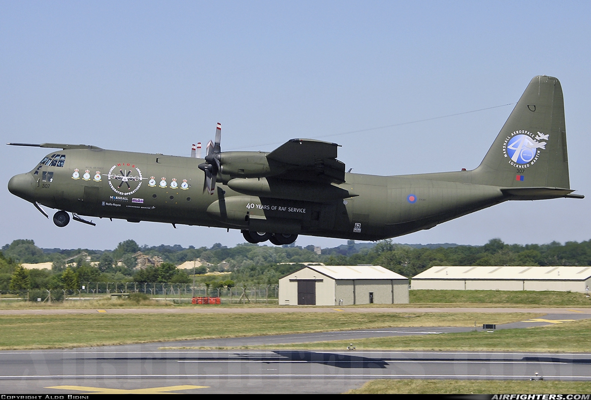 UK - Air Force Lockheed Hercules C3 (C-130K-30 / L-382) XV307 at Fairford (FFD / EGVA), UK