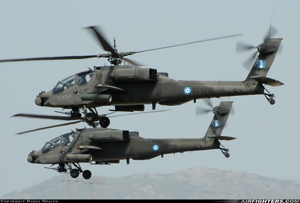 Greece - Army McDonnell Douglas AH-64A+ Apache ES1010 at Tanagra (LGTG), Greece