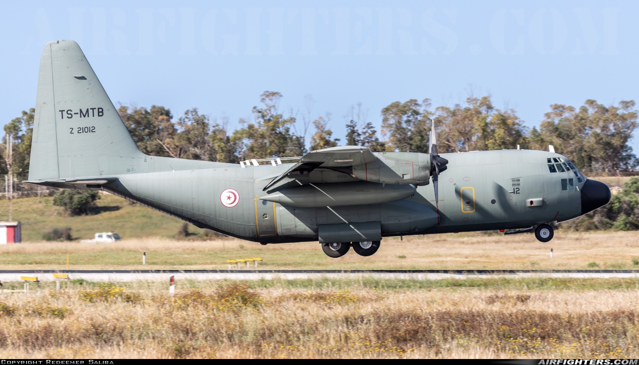 Tunisia - Air Force Lockheed C-130H Hercules (L-382) Z21012 at Luqa - Malta International (MLA / LMML), Malta