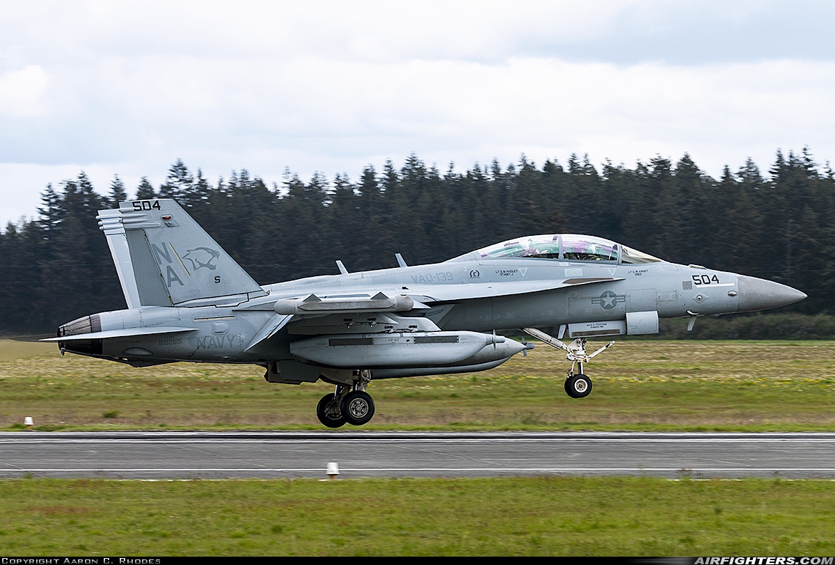 USA - Navy Boeing EA-18G Growler 168260 at Coupeville - NOLF Coupeville (NRA / KNRA), USA