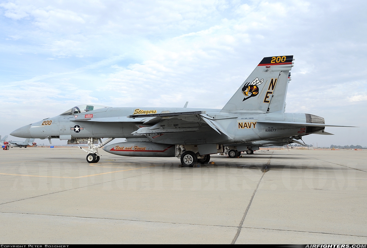 USA - Navy Boeing F/A-18E Super Hornet 168877 at Lemoore - NAS / Reeves Field (NLC), USA