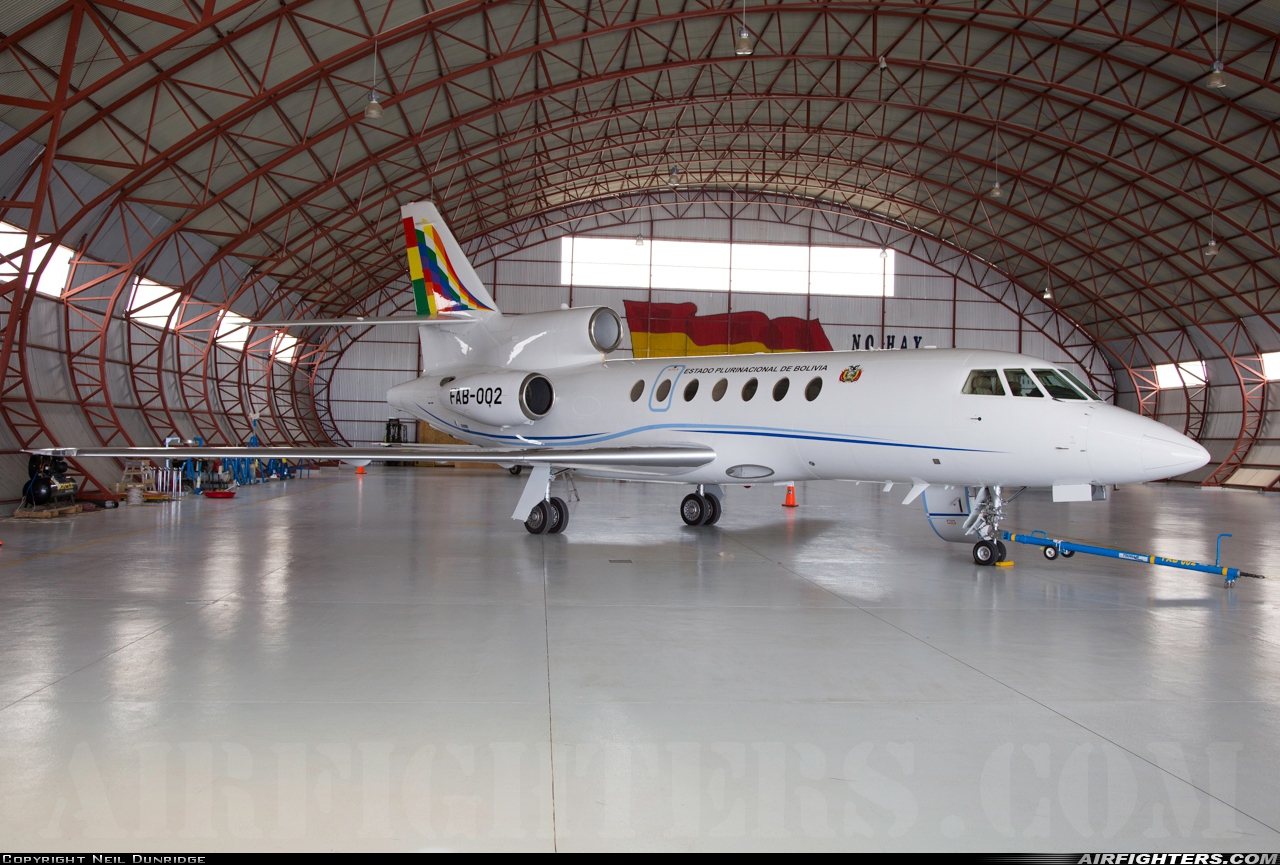 Bolivia - Air Force Dassault Falcon 50EX FAB-002 at La Paz - El Alto (John F. Kennedy) (LPB / SLLP), Bolivia
