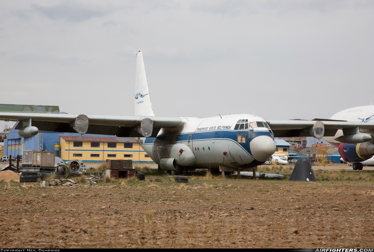 Bolivia - Air Force Lockheed C-130A Hercules (L-182) FAB-84 at La Paz - El Alto (John F. Kennedy) (LPB / SLLP), Bolivia