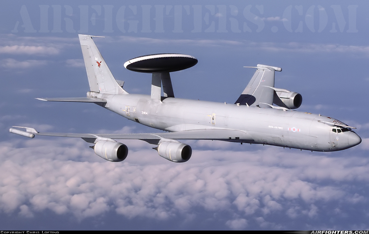 UK - Air Force Boeing E-3D Sentry AEW1 (707-300) ZH104 at In Flight, UK