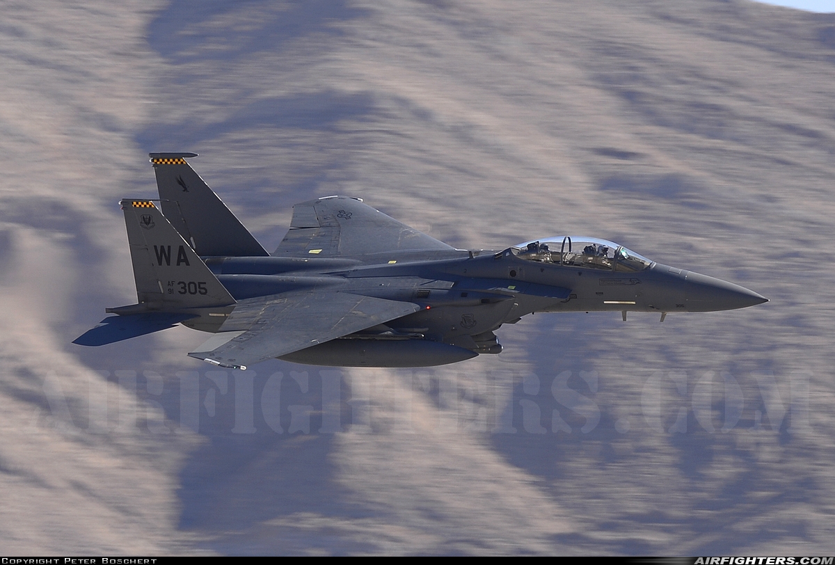 USA - Air Force McDonnell Douglas F-15E Strike Eagle 91-0305 at Las Vegas - Nellis AFB (LSV / KLSV), USA
