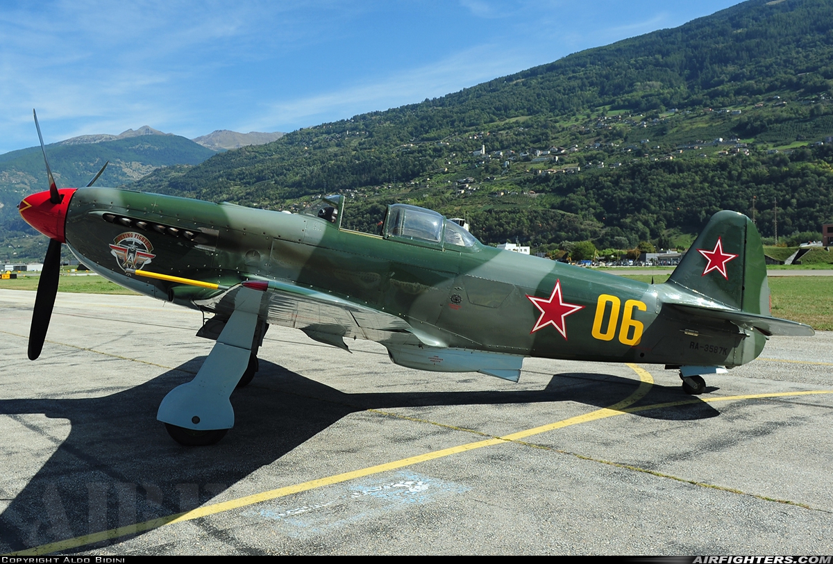 Private - Boschung Global (BG Aviation) Yakovlev Yak-9UM RA-3587K at Sion (- Sitten) (SIR / LSGS / LSMS), Switzerland