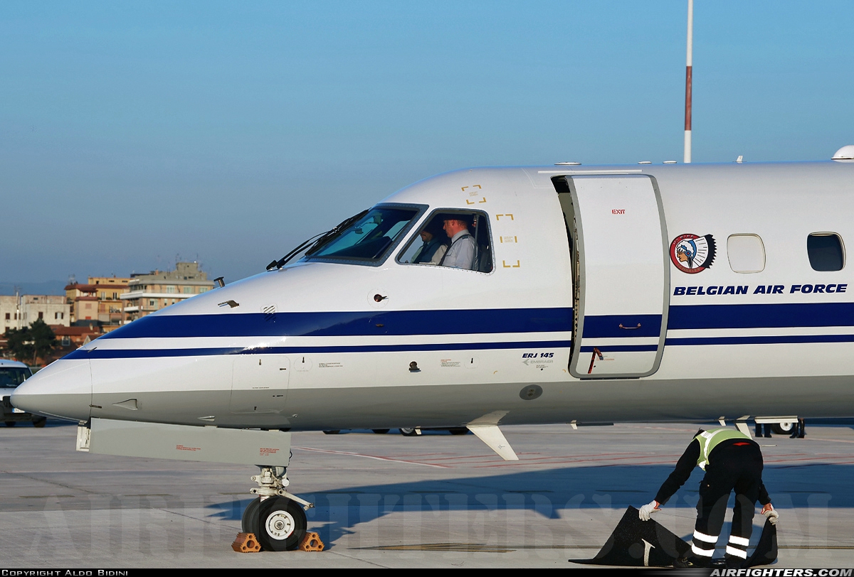 Belgium - Air Force Embraer EMB-145LR (ERJ-145LR) CE-04 at Rome - Ciampino (CIA / LIRA), Italy