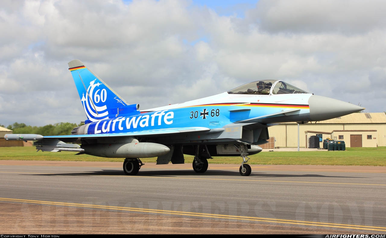 Germany - Air Force Eurofighter EF-2000 Typhoon S 30+68 at Fairford (FFD / EGVA), UK