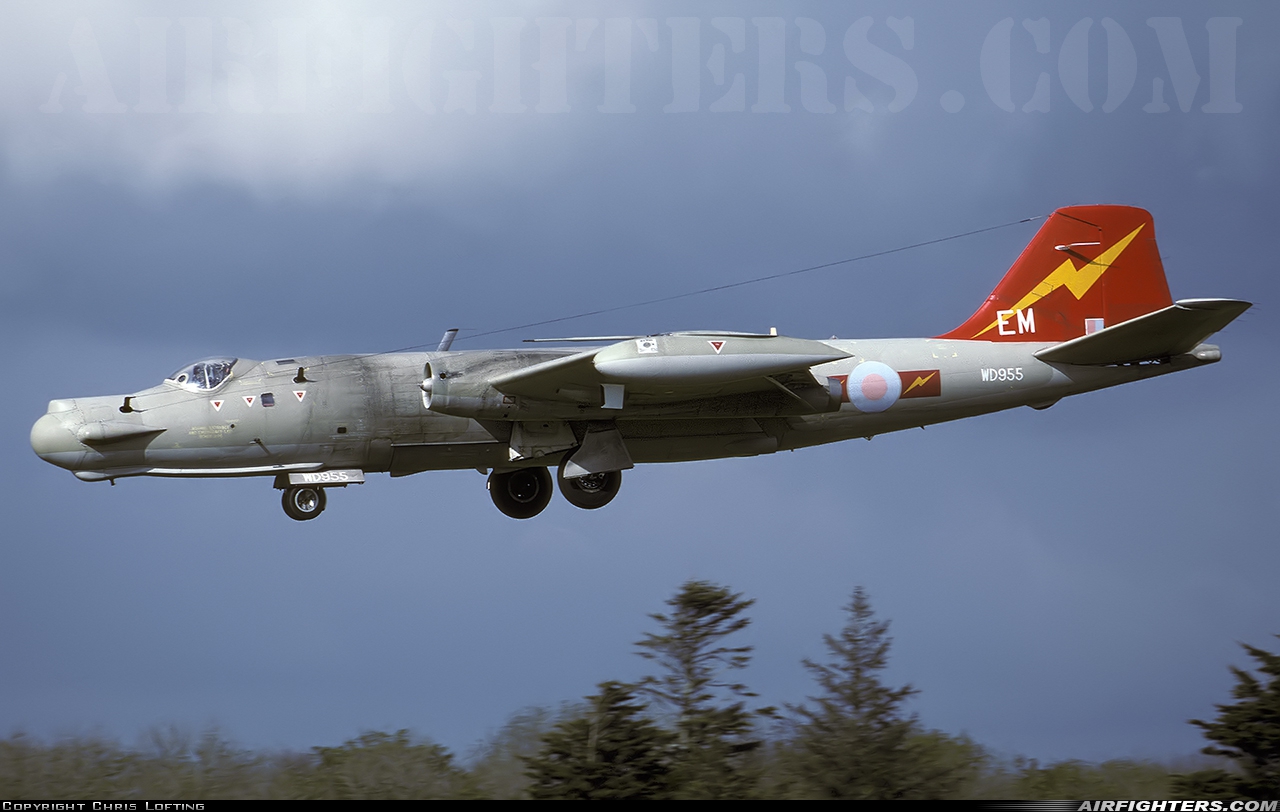 UK - Air Force English Electric Canberra T17 WD955 at Newquay - St. Mawgan (NQY / EGDG), UK
