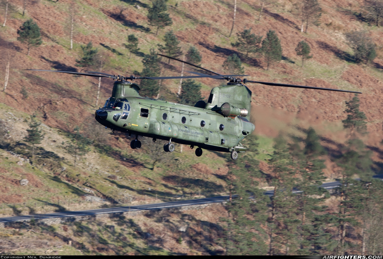 Netherlands - Air Force Boeing Vertol CH-47D Chinook D-102 at Off-Airport - Cumbria, UK