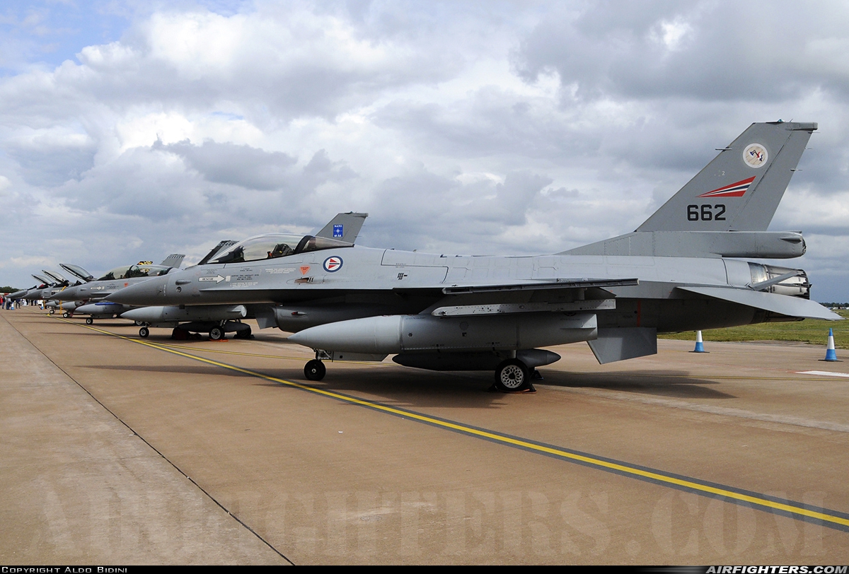 Norway - Air Force General Dynamics F-16AM Fighting Falcon 662 at Fairford (FFD / EGVA), UK