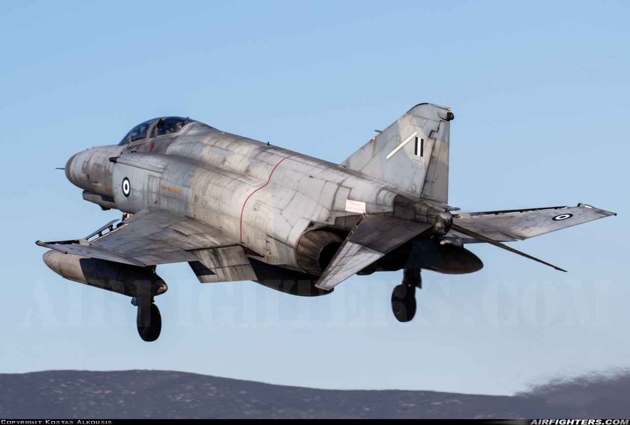 Greece - Air Force McDonnell Douglas F-4E AUP Phantom II 01534 at Nea Anghialos (VOL / LGBL), Greece
