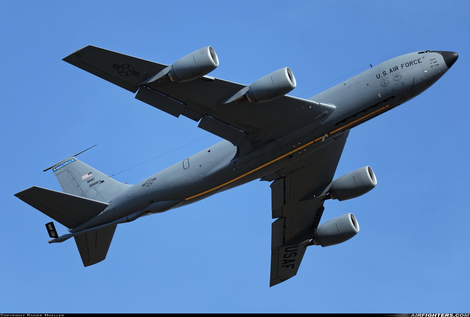 USA - Air Force Boeing KC-135R Stratotanker (717-148) 63-8883 at Mildenhall (MHZ / GXH / EGUN), UK