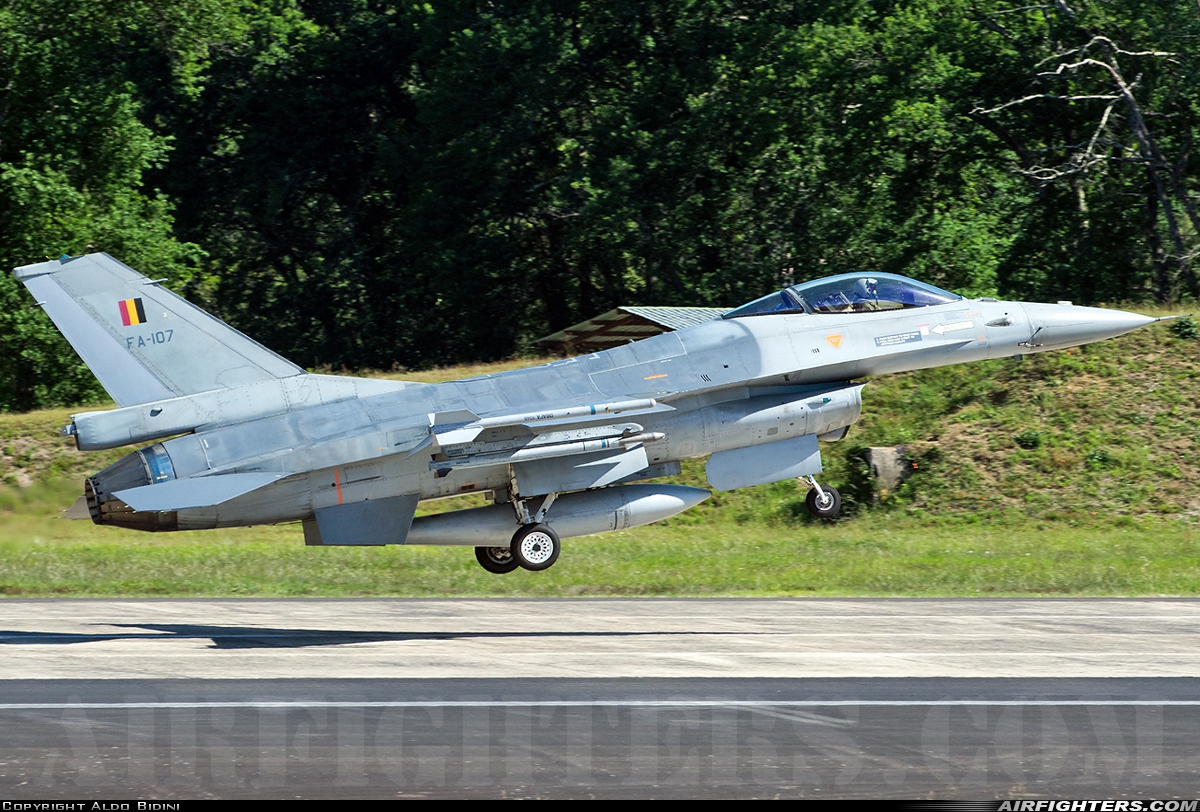 Belgium - Air Force General Dynamics F-16AM Fighting Falcon FA-107 at Mont de Marsan (LFBM), France