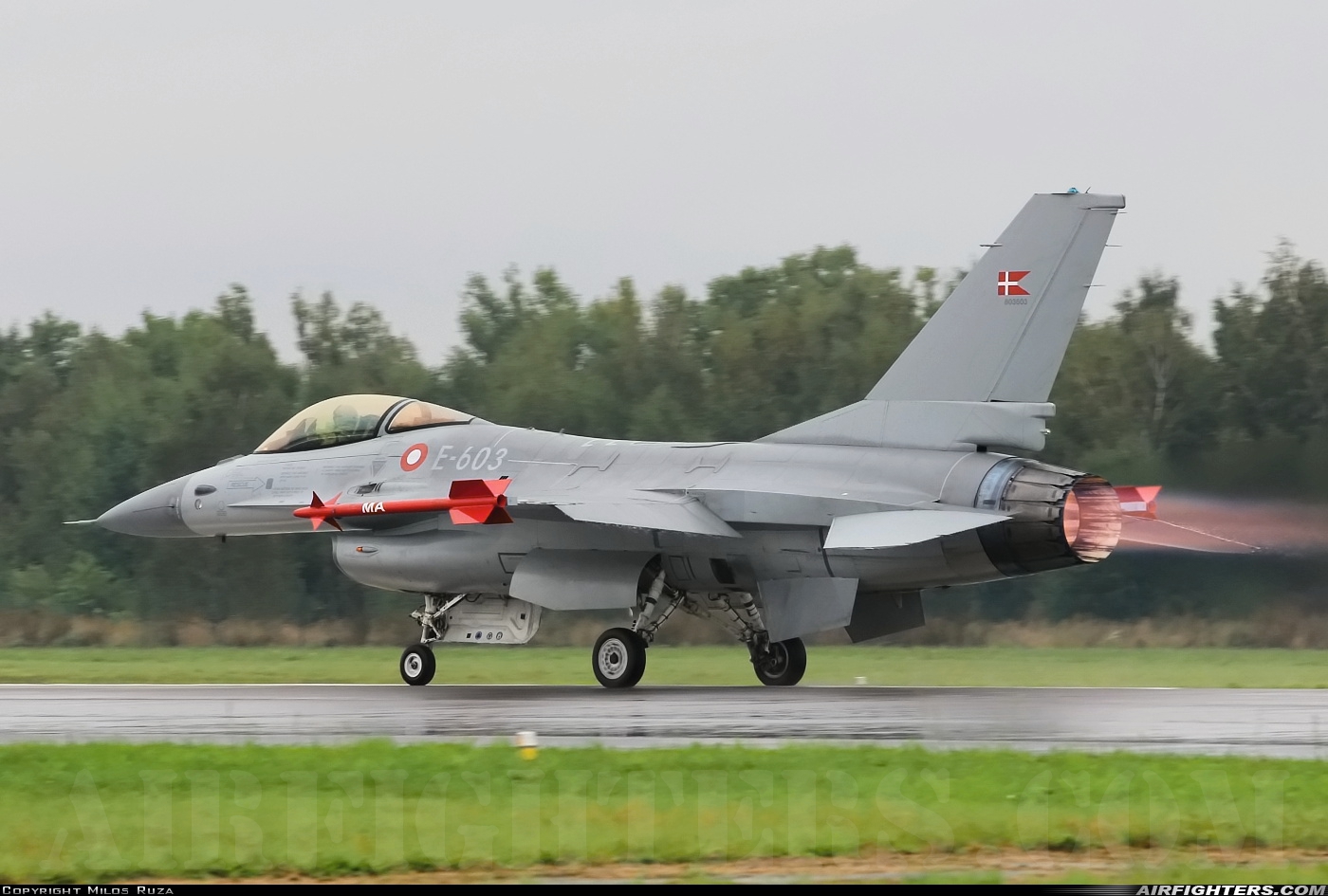 Denmark - Air Force General Dynamics F-16AM Fighting Falcon E-603 at Hradec Kralove (LKHK), Czech Republic