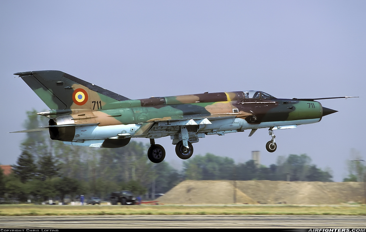 Romania - Air Force Mikoyan-Gurevich MiG-21M Lancer A 711 at Fetesti - Cocargeaua (LRFT), Romania