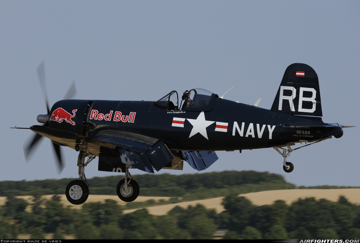 Private - Red Bull Vought F4U-4 Corsair OE-EAS at Duxford (EGSU), UK