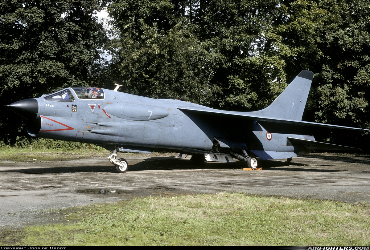 France - Navy Vought F-8E(FN) Crusader 7 at Beauvechain (EBBE), Belgium
