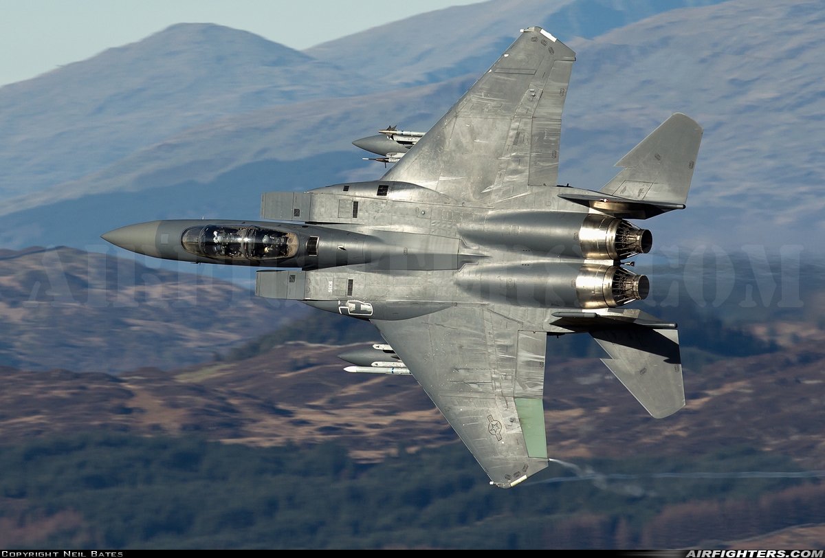 USA - Air Force McDonnell Douglas F-15E Strike Eagle 91-0335 at Off-Airport - Machynlleth Loop Area, UK