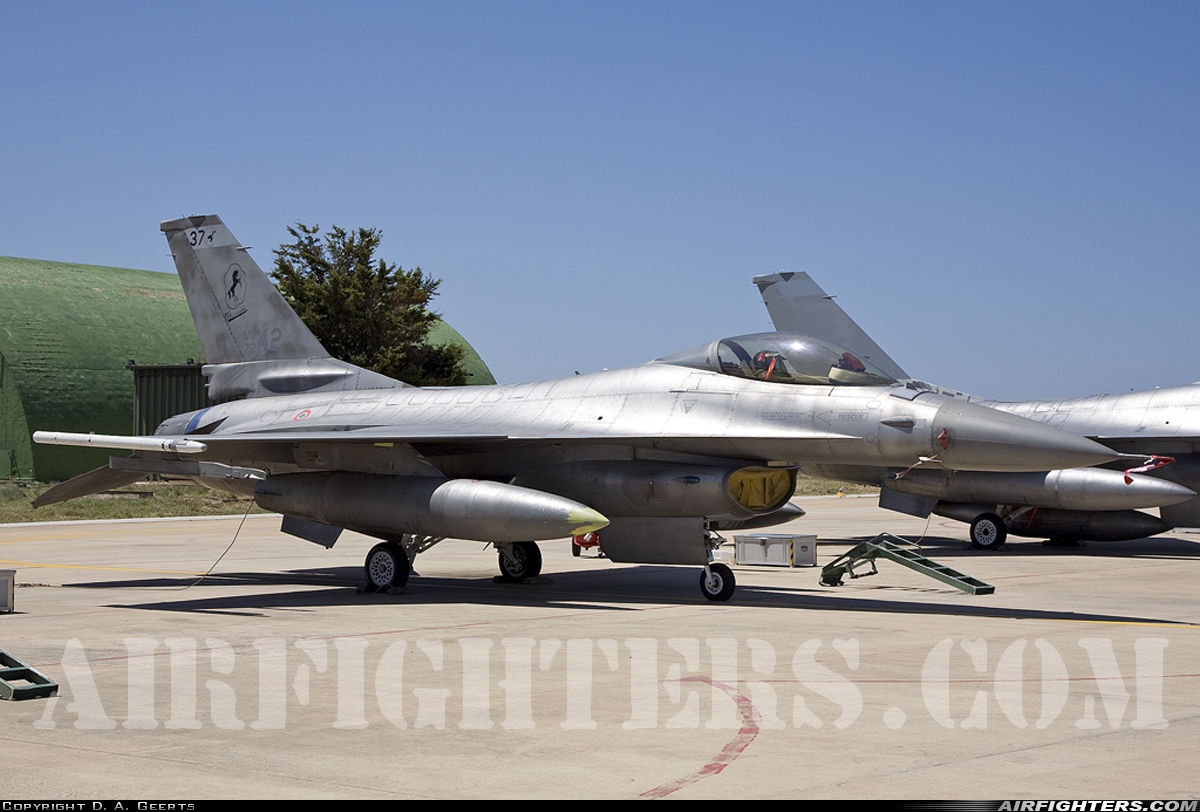 Italy - Air Force General Dynamics F-16A/ADF Fighting Falcon MM7242 at Trapani - Birgi (TPS / LICT), Italy