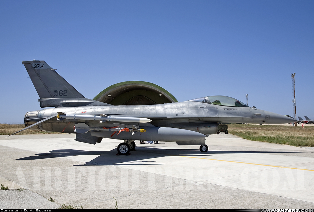 Italy - Air Force General Dynamics F-16A/ADF Fighting Falcon MM7262 at Trapani - Birgi (TPS / LICT), Italy