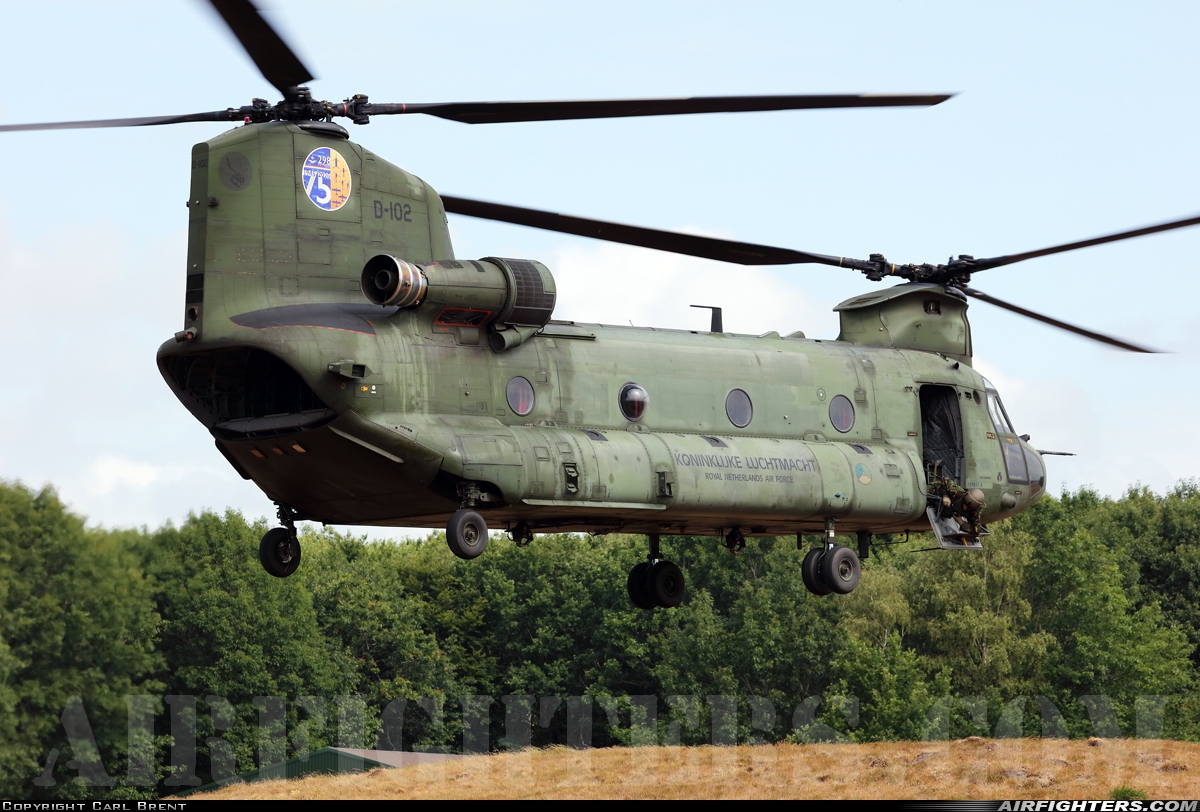 Netherlands - Air Force Boeing Vertol CH-47D Chinook D-102 at Breda - Gilze-Rijen (GLZ / EHGR), Netherlands