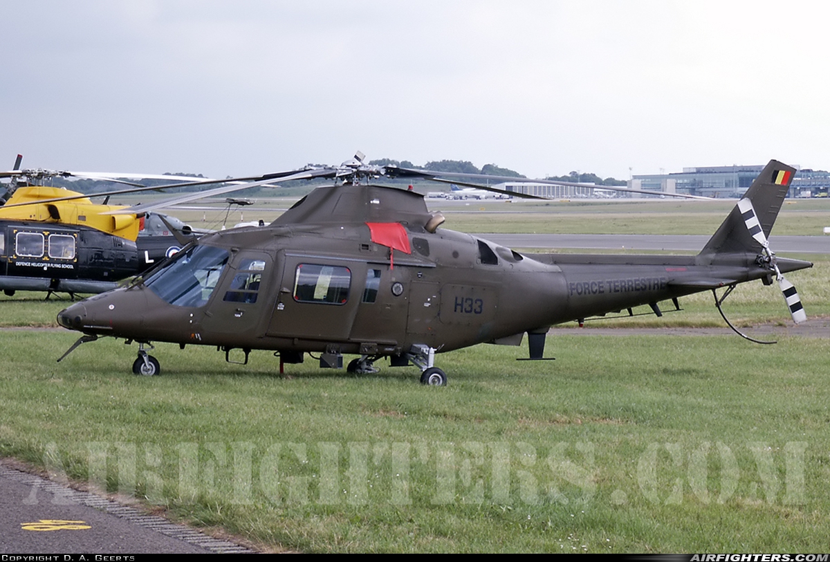 Belgium - Army Agusta A-109HA (A-109BA) H33 at Liege (- Bierset) (LGG / EBLG), Belgium
