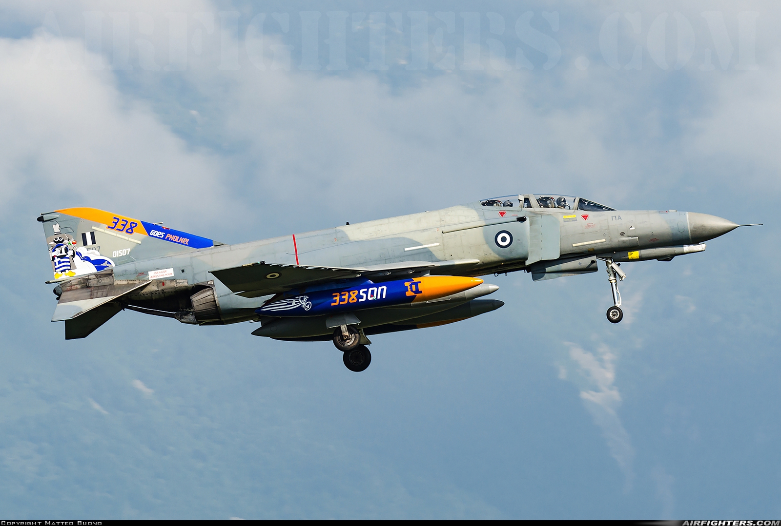 Greece - Air Force McDonnell Douglas F-4E AUP Phantom II 01507 at Aviano (- Pagliano e Gori) (AVB / LIPA), Italy