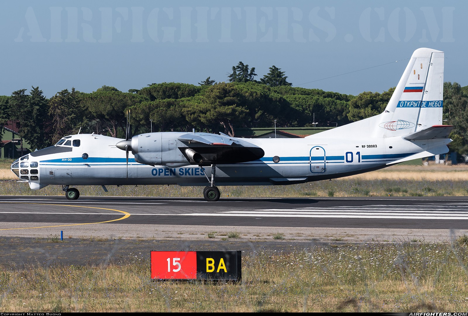 Russia - Air Force Antonov An-30 RF-30083 at Rome - Ciampino (CIA / LIRA), Italy