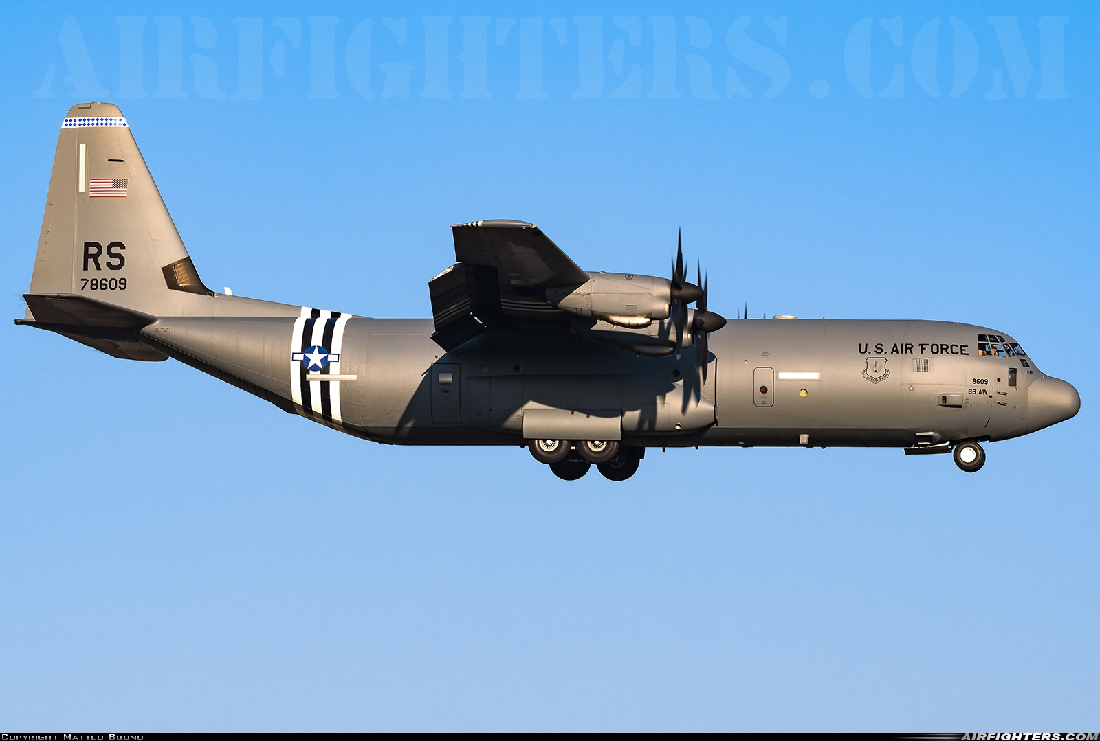 USA - Air Force Lockheed Martin C-130J-30 Hercules (L-382) 07-8609 at Rome - Ciampino (CIA / LIRA), Italy