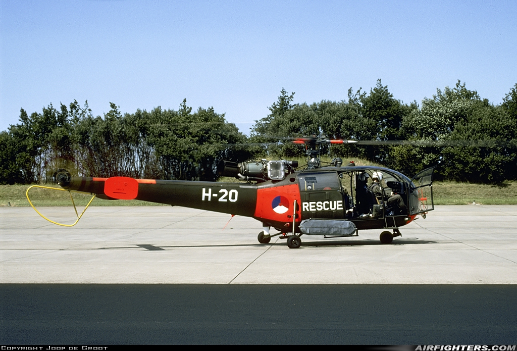 Netherlands - Air Force Aerospatiale SA-316B Alouette III H-20 at Leeuwarden (LWR / EHLW), Netherlands