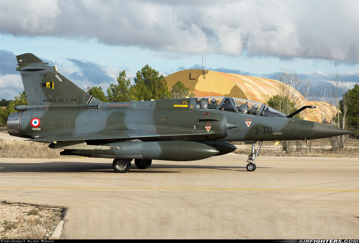 France - Air Force Dassault Mirage 2000D 654 at Albacete (- Los Llanos) (LEAB), Spain