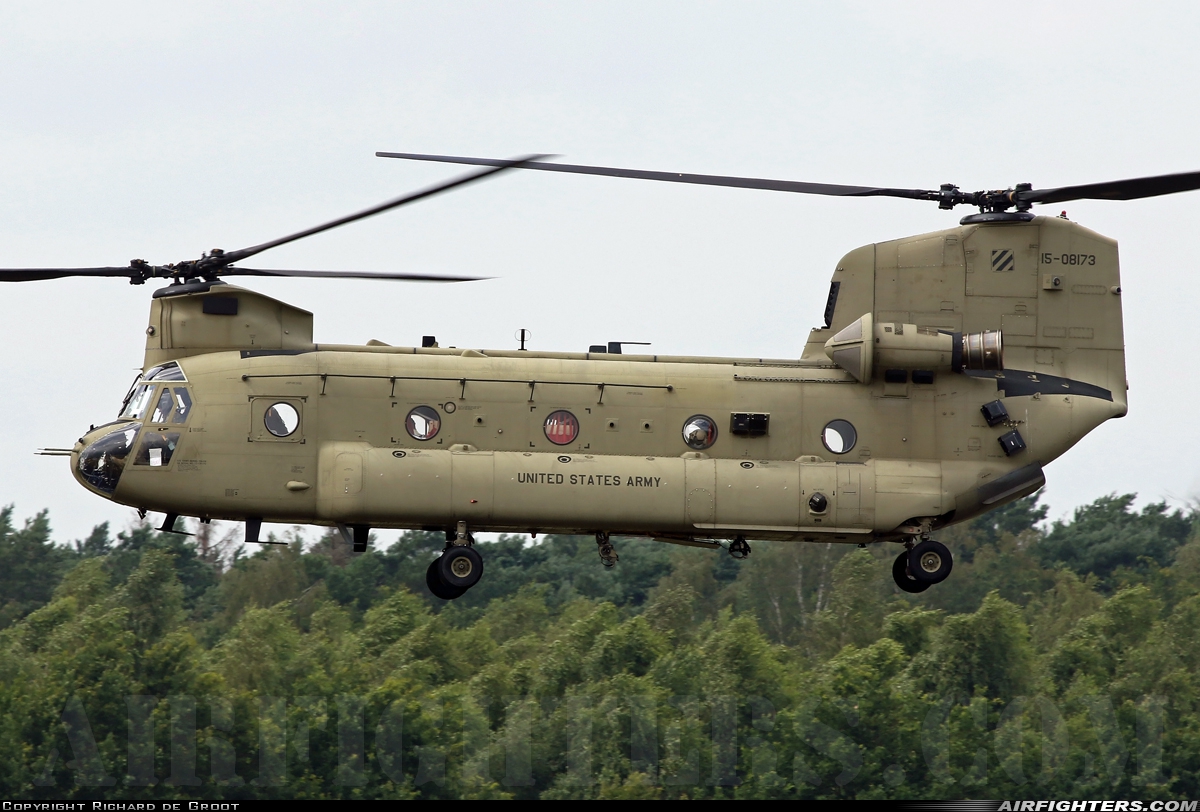 USA - Army Boeing Vertol CH-47F Chinook 15-08173 at Eindhoven (- Welschap) (EIN / EHEH), Netherlands
