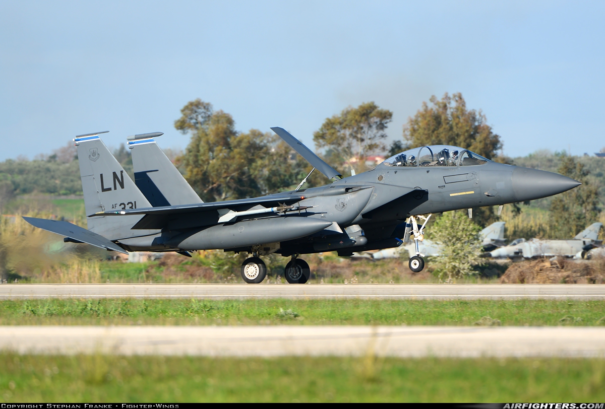 USA - Air Force McDonnell Douglas F-15E Strike Eagle 91-0331 at Andravida (Pyrgos -) (PYR / LGAD), Greece