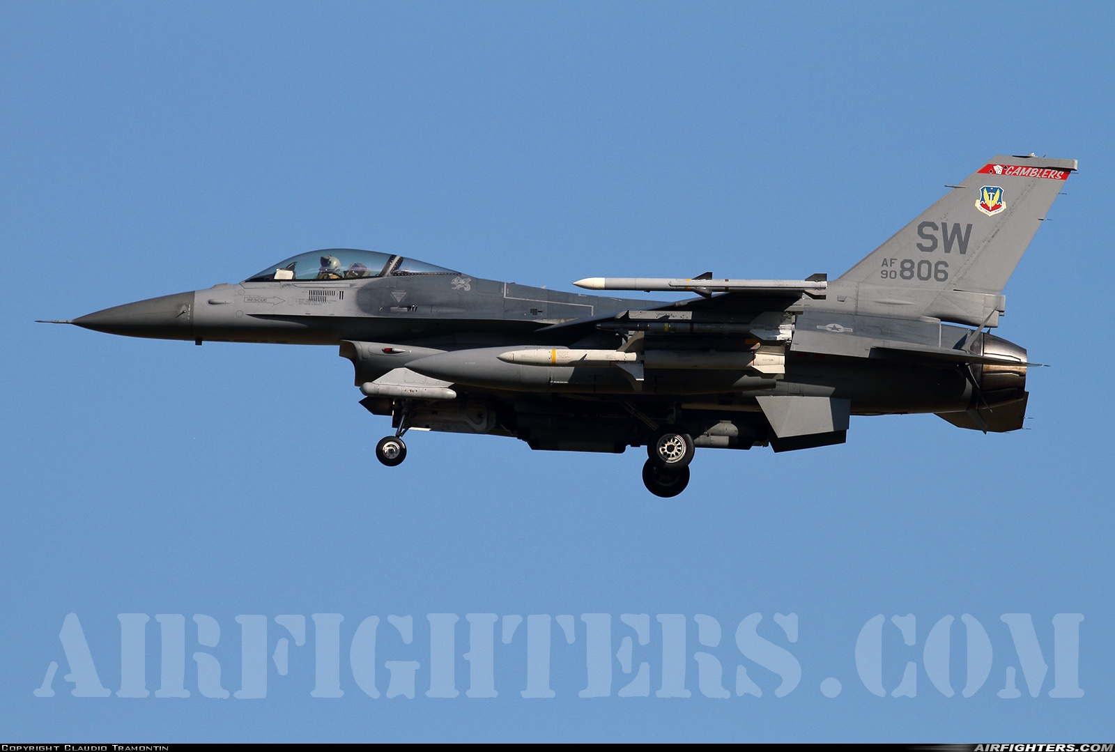 USA - Air Force General Dynamics F-16C Fighting Falcon 90-0806 at Aviano (- Pagliano e Gori) (AVB / LIPA), Italy