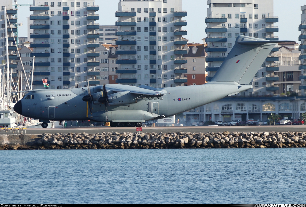 UK - Air Force Airbus Atlas C1 (A400M-180) ZM404 at Gibraltar - North Front (GIB / LXGB), Gibraltar