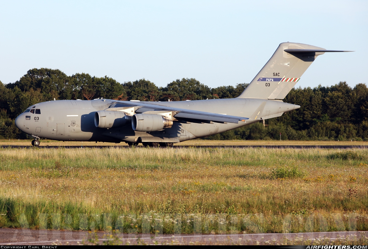 NATO - Strategic Airlift Capability Boeing C-17A Globemaster III 08-0003 at Eindhoven (- Welschap) (EIN / EHEH), Netherlands