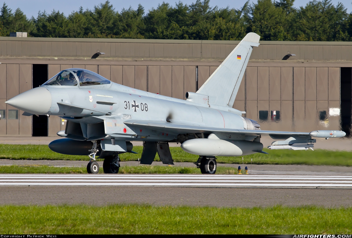 Germany - Air Force Eurofighter EF-2000 Typhoon S 31+08 at Wittmundhafen (Wittmund) (ETNT), Germany