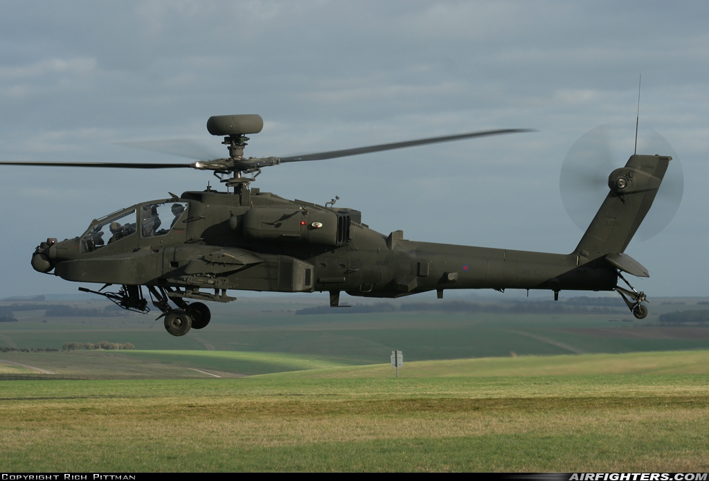 UK - Army Westland Apache AH1 (WAH-64D) ZJ215 at Off-Airport - Salisbury Plain, UK