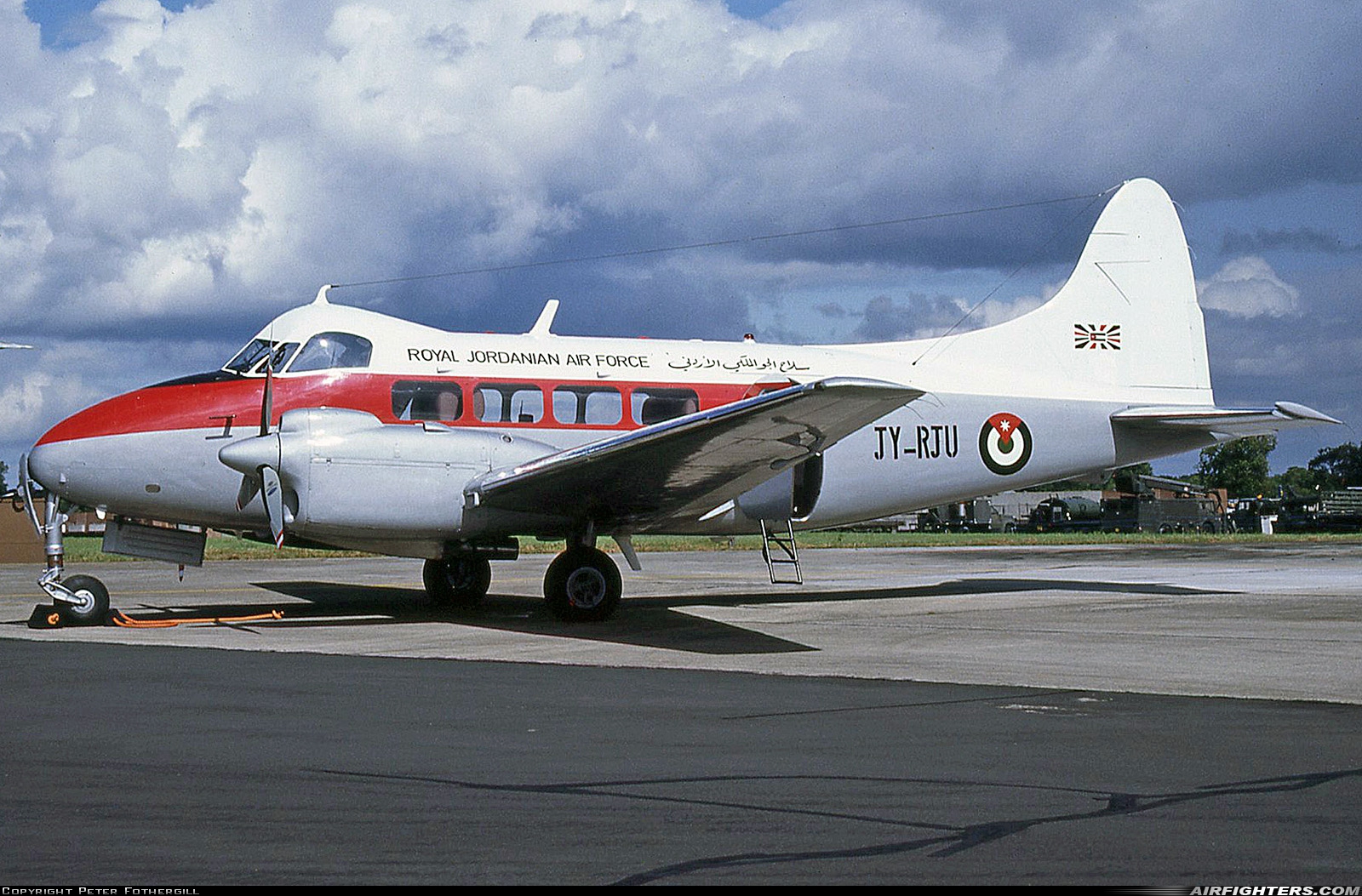 Jordan - Air Force De Havilland DH-104 Dove 7 JY-RJU at Fairford (FFD / EGVA), UK