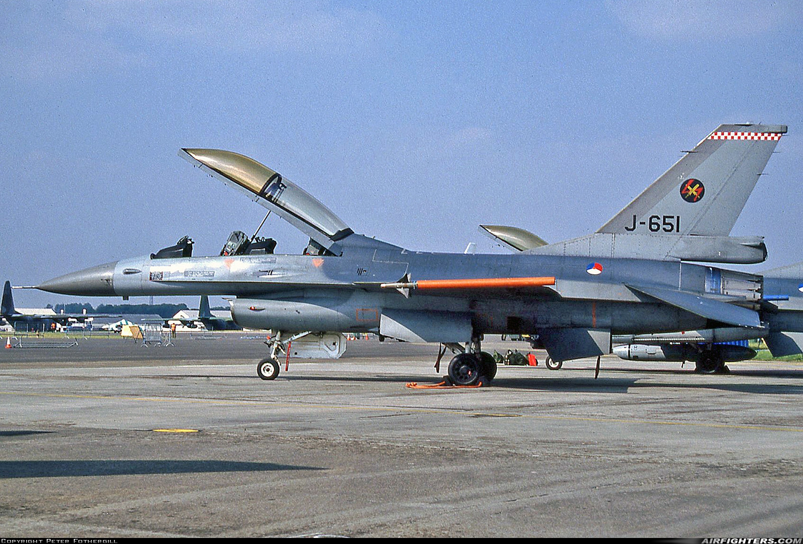 Netherlands - Air Force General Dynamics F-16B Fighting Falcon J-651 at Fairford (FFD / EGVA), UK