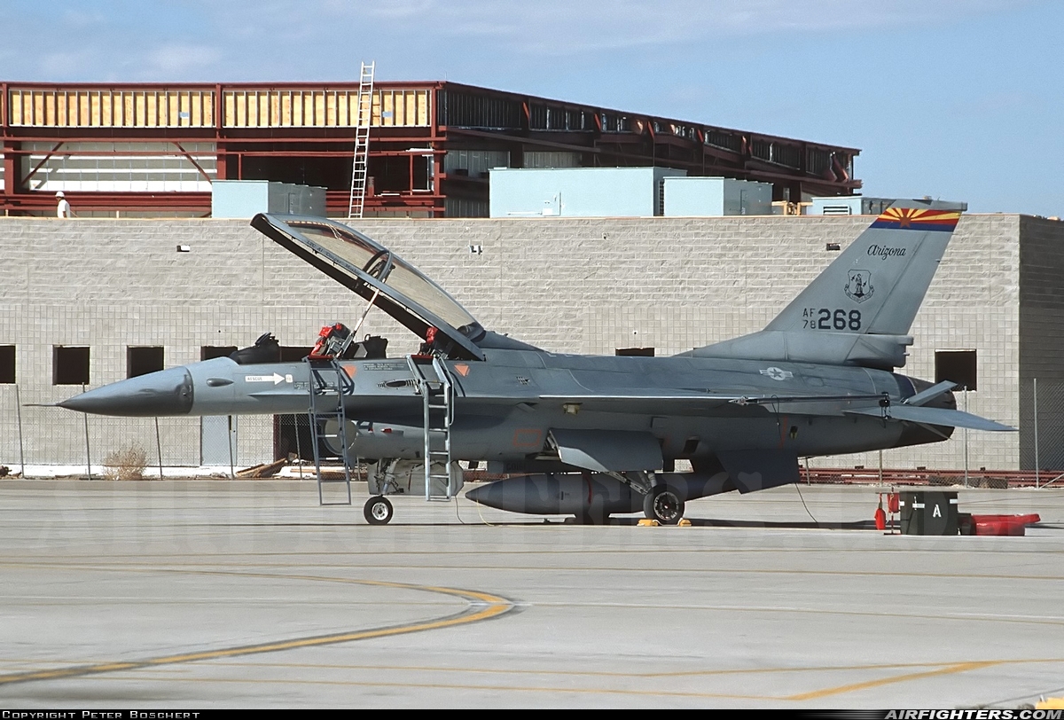 USA - Air Force General Dynamics F-16B Fighting Falcon 78-0268 at Tucson - Int. (TUS / KTUS), USA