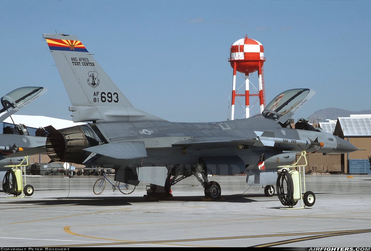 USA - Air Force General Dynamics F-16A/ADF Fighting Falcon 81-0693 at Tucson - Int. (TUS / KTUS), USA