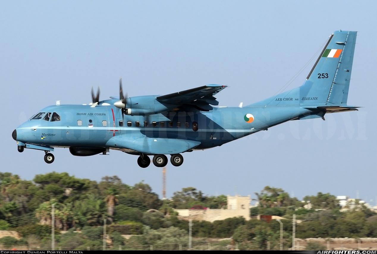 Ireland - Air Force CASA CN235-100M 253 at Luqa - Malta International (MLA / LMML), Malta