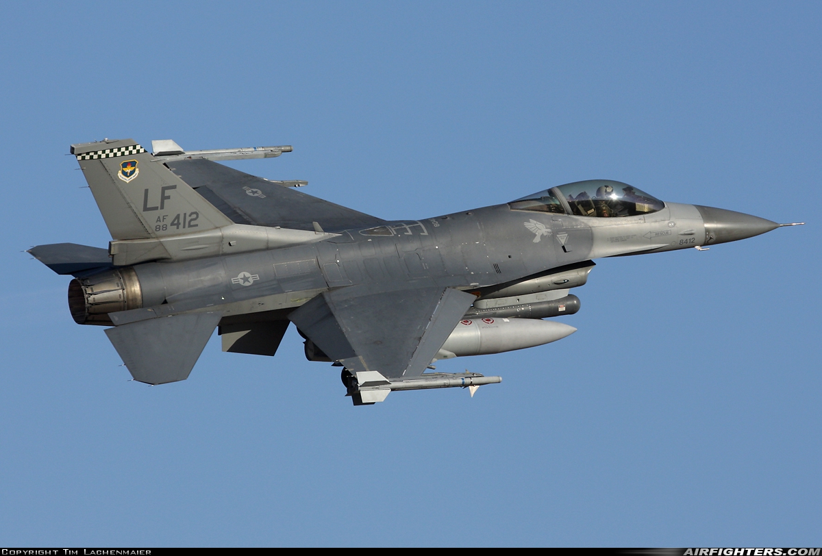 USA - Air Force General Dynamics F-16C Fighting Falcon 88-0412 at Glendale (Phoenix) - Luke AFB (LUF / KLUF), USA