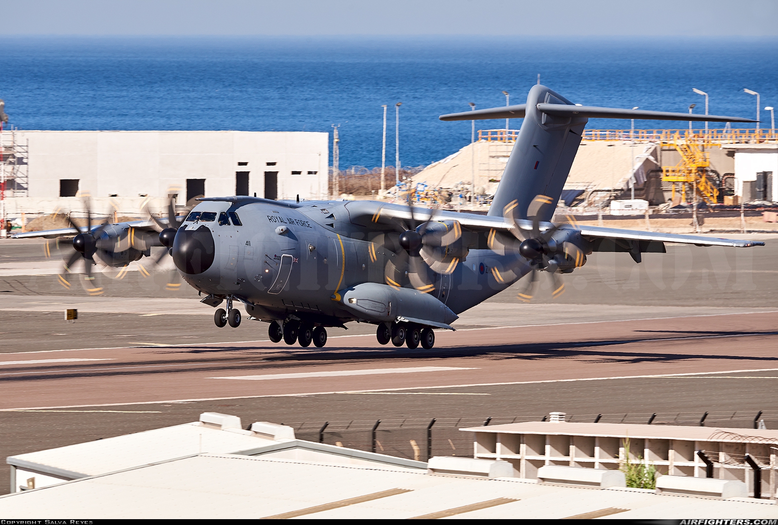 UK - Air Force Airbus Atlas C1 (A400M-180) ZM411 at Gibraltar - North Front (GIB / LXGB), Gibraltar