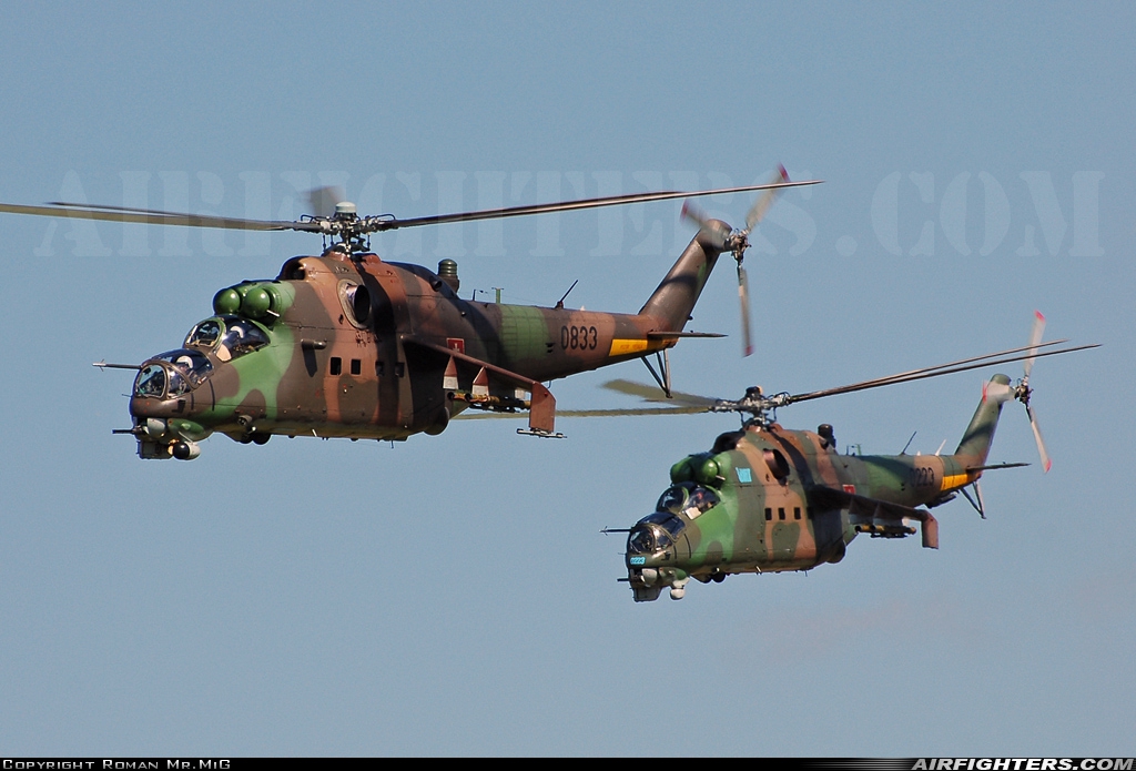 Slovakia - Air Force Mil Mi-35 (Mi-24V) 0833 at Ocova - Zvolen (LZOC), Slovakia