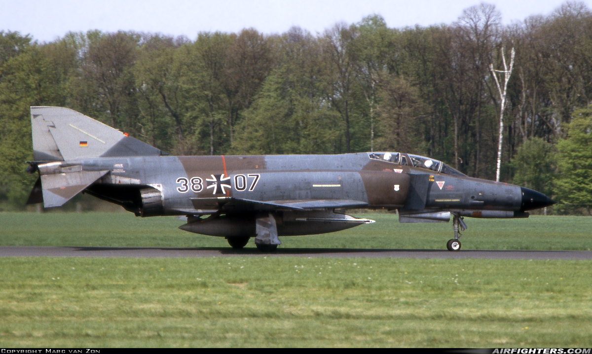 Germany - Air Force McDonnell Douglas F-4F Phantom II 38+07 at Norvenich (ETNN), Germany