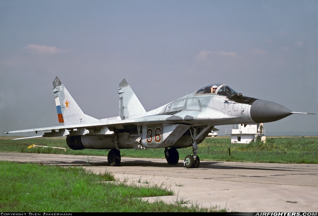 Russia - Air Force Mikoyan-Gurevich MiG-29 (9.12) 36 RED at Primorsko - Akhtarsk (URKP), Russia