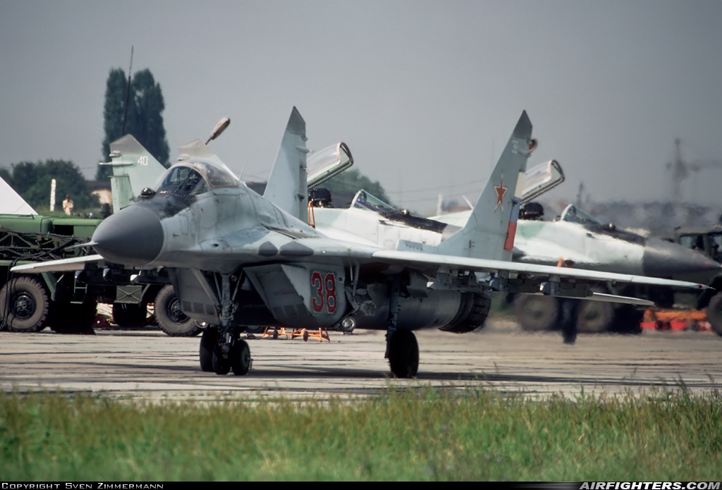 Russia - Air Force Mikoyan-Gurevich MiG-29 (9.12) 38 RED at Primorsko - Akhtarsk (URKP), Russia